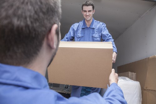Loading furniture and boxes into a van in Kings Cross