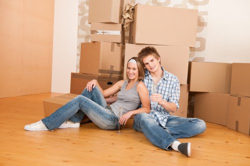 Removal van ready for a move in Kings Cross