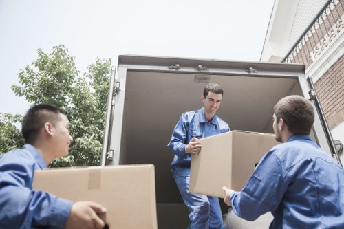 Furniture being loaded into a van for a Kings Cross move