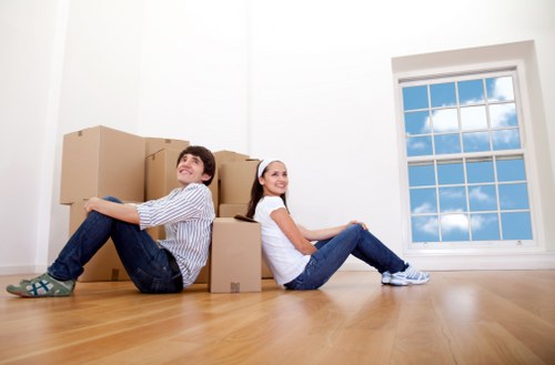 Professional movers handling apartment access in Kings Cross