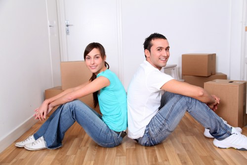 Packed boxes and moving supplies prepared for a local removal