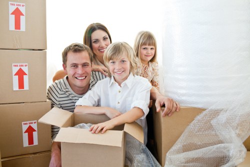 Prepared boxes and furniture ready for a Kings Cross man and van service